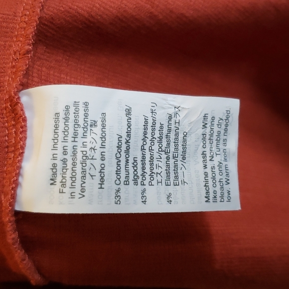 Madewell ruffle short sleeves tunic dress orange burnt size XL - Picture 3 of 5